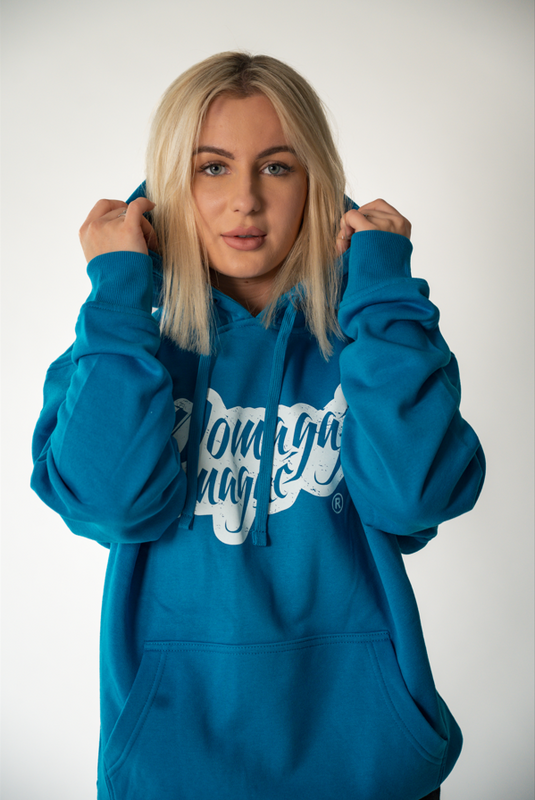 Bluza "Kangurka" Pomagaj Pomagać Turkusowa