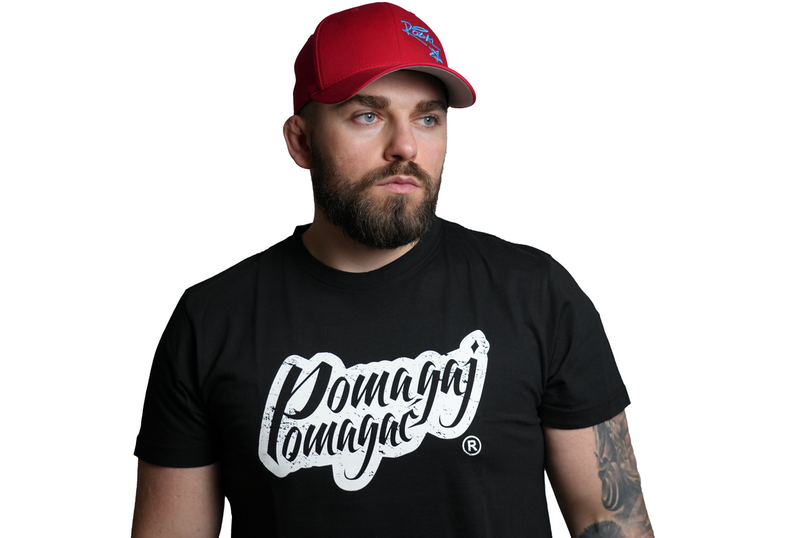 Koszulka CZARNA - Pomagaj Pomagać (przetarcia) 2k21