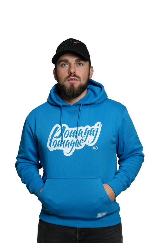 Bluza "Kangurka" Pomagaj Pomagać Turkusowa