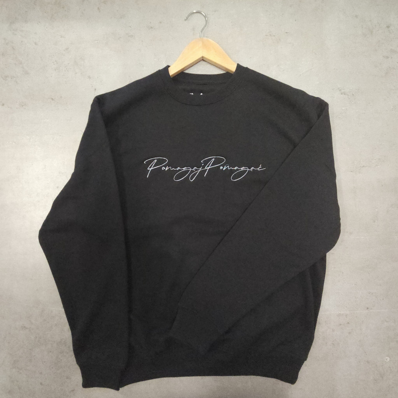 Bluza Pomagaj Pomagać Haftowana Czarna