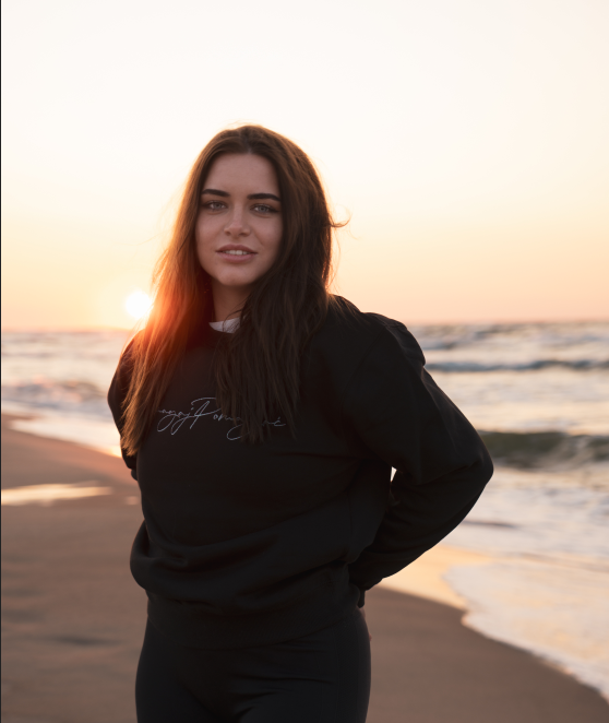 Bluza Pomagaj Pomagać Haftowana Czarna