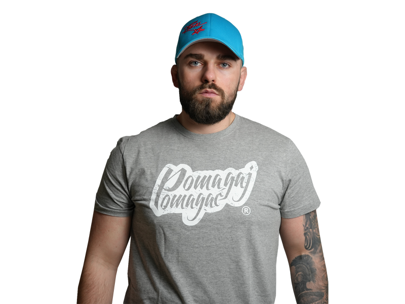  T-shirt Classic Szary Pomagaj Pomagać