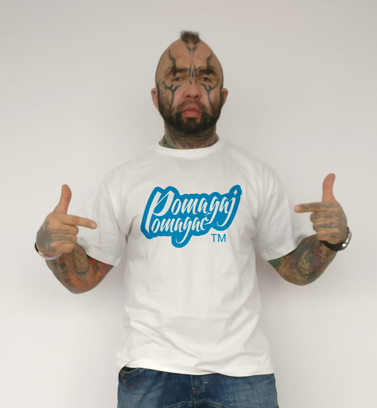 T-shirt Classic Białe Pomagaj Pomagać