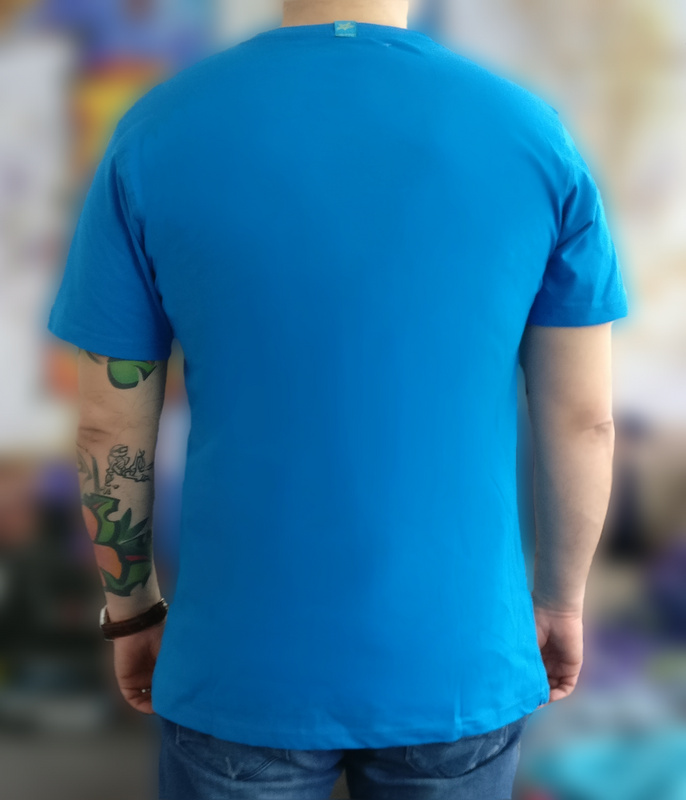 Koszulka Męska Stoje po stronie Zwierząt Niebieska