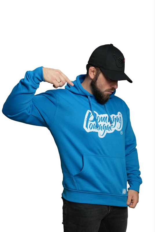 Bluza "Kangurka" Pomagaj Pomagać Turkusowa