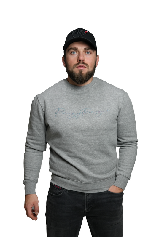 Bluza Pomagaj Pomagać Haftowana Szara