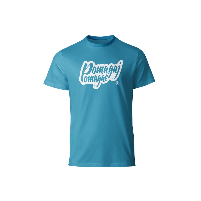  T-shirt Classic Niebieski  Pomagaj Pomagać